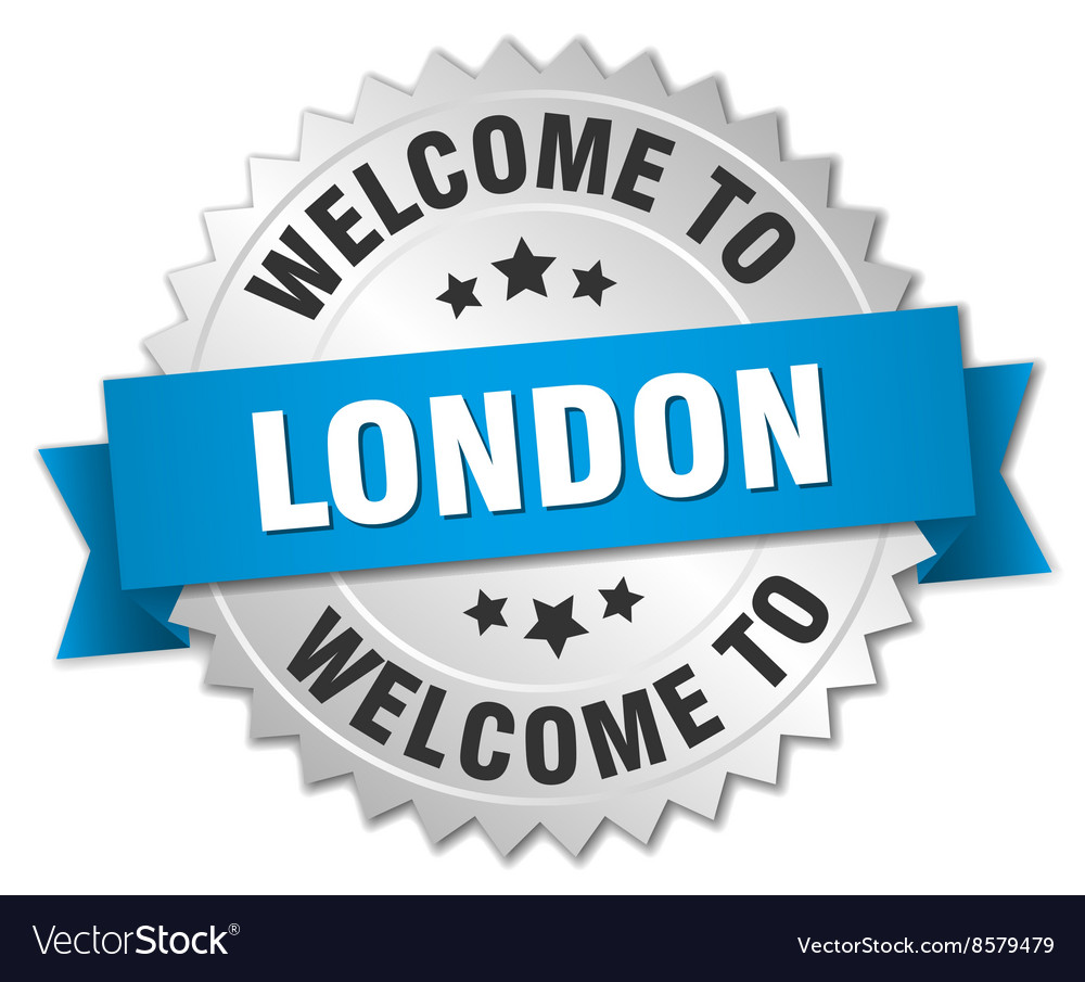 London 3d silver badge with blue ribbon