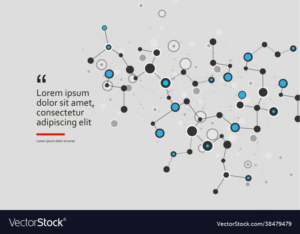 Network connection structure on white background