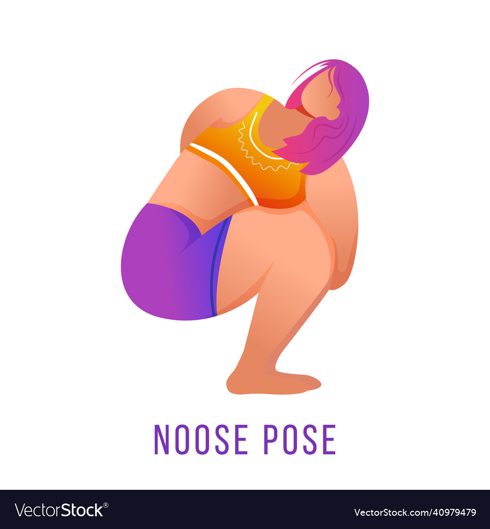 Noose pose flat pasasana posture caucausian