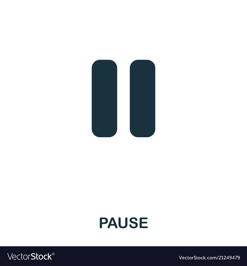 Pause icon line style design ui