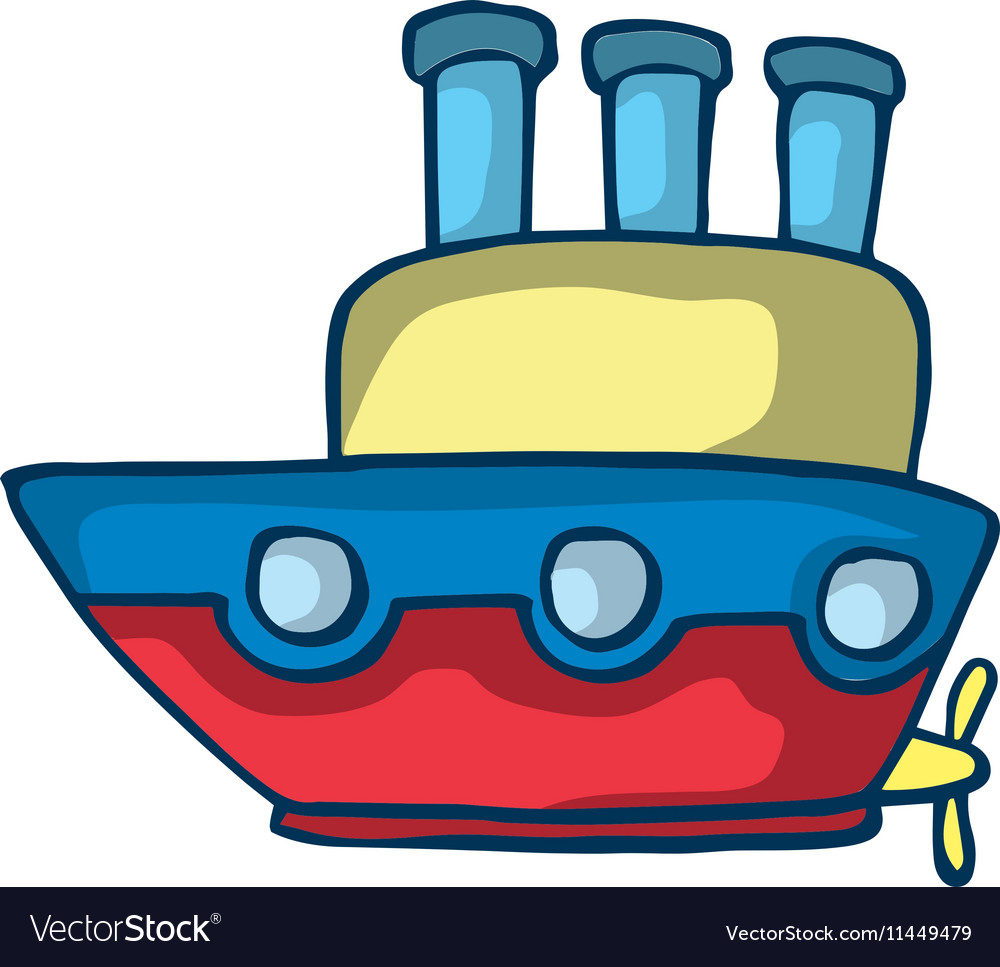 Pirate ship colorful Royalty Free Vector Image