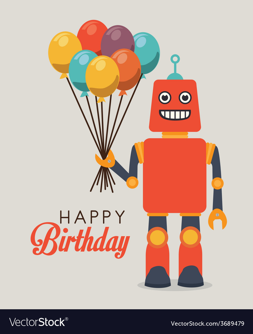 Robot design over gray background