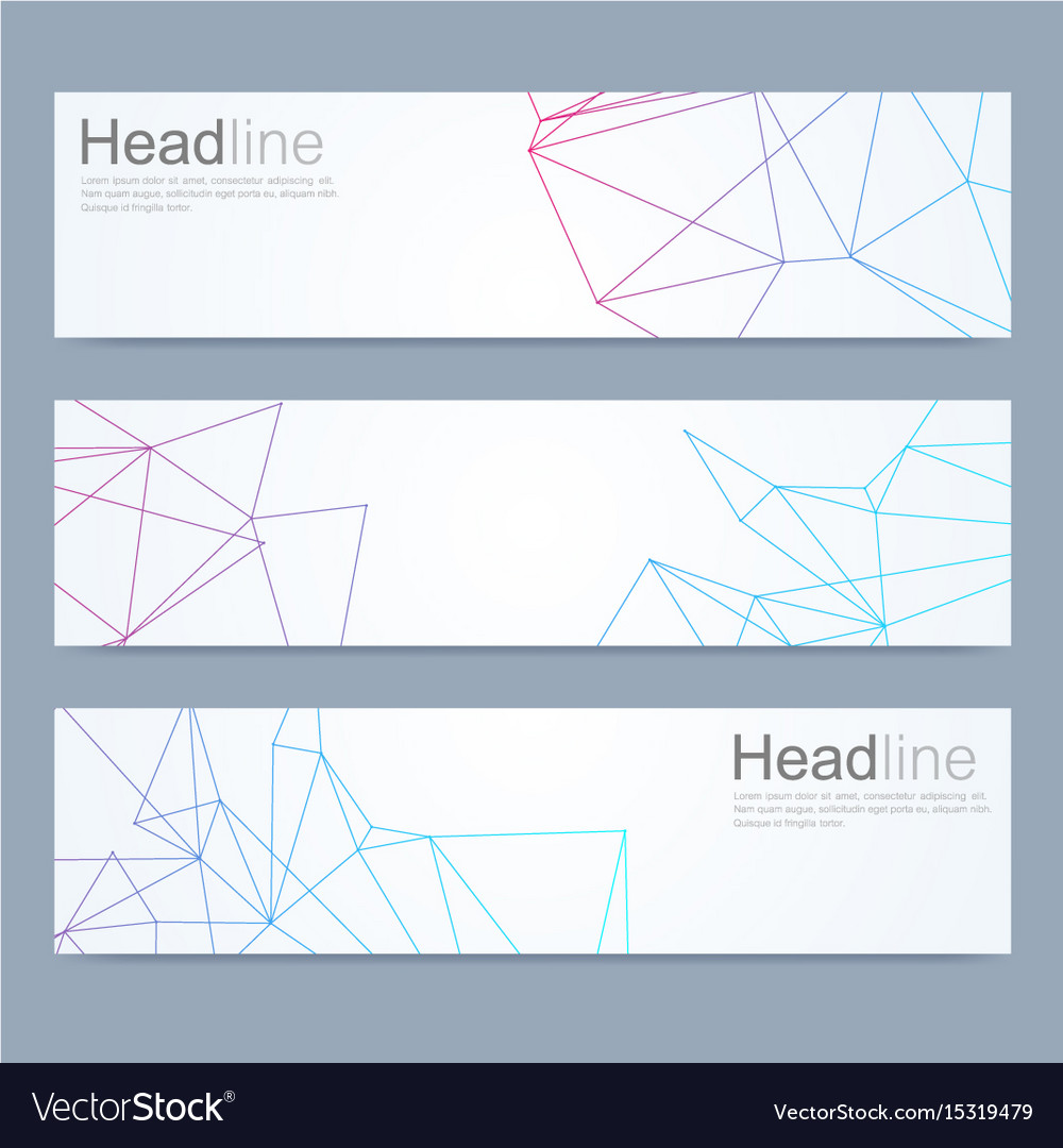 Scientific set of modern banners dna