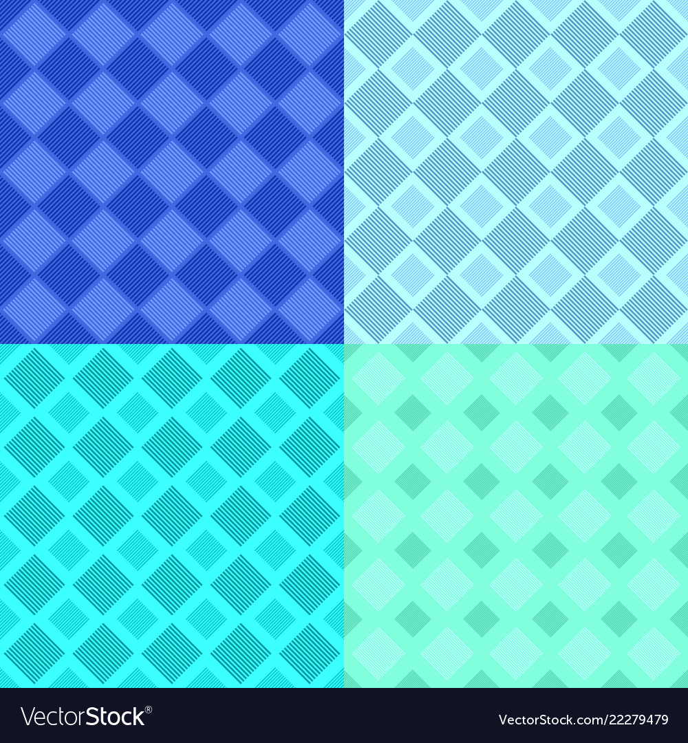 Seamless abstract square pattern background set