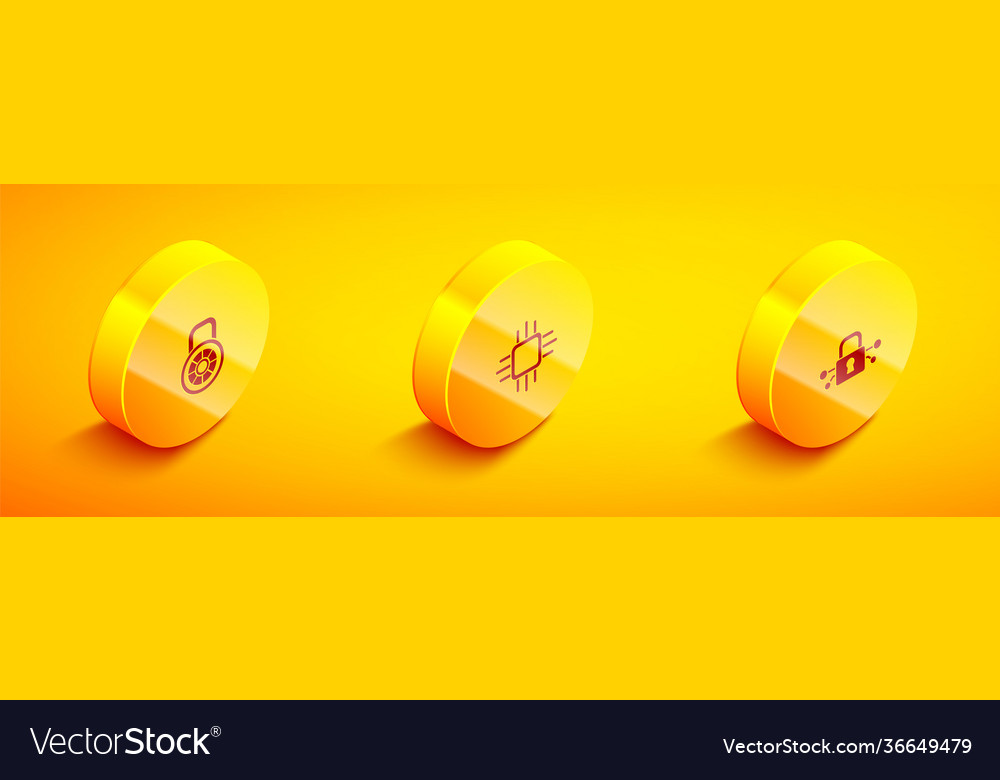 Set isometric safe combination lock processor