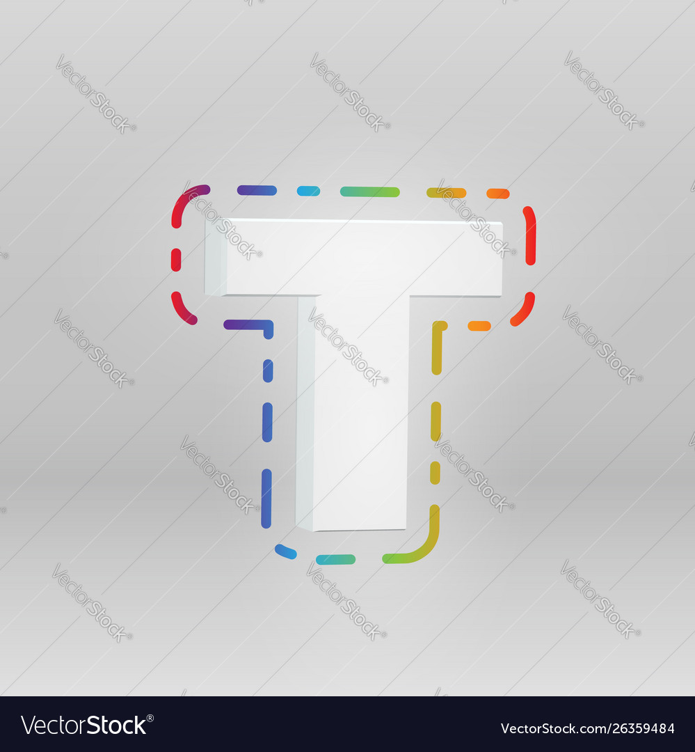 3d character from a fontset with colorful vector image 3d character from a fontset with colorful