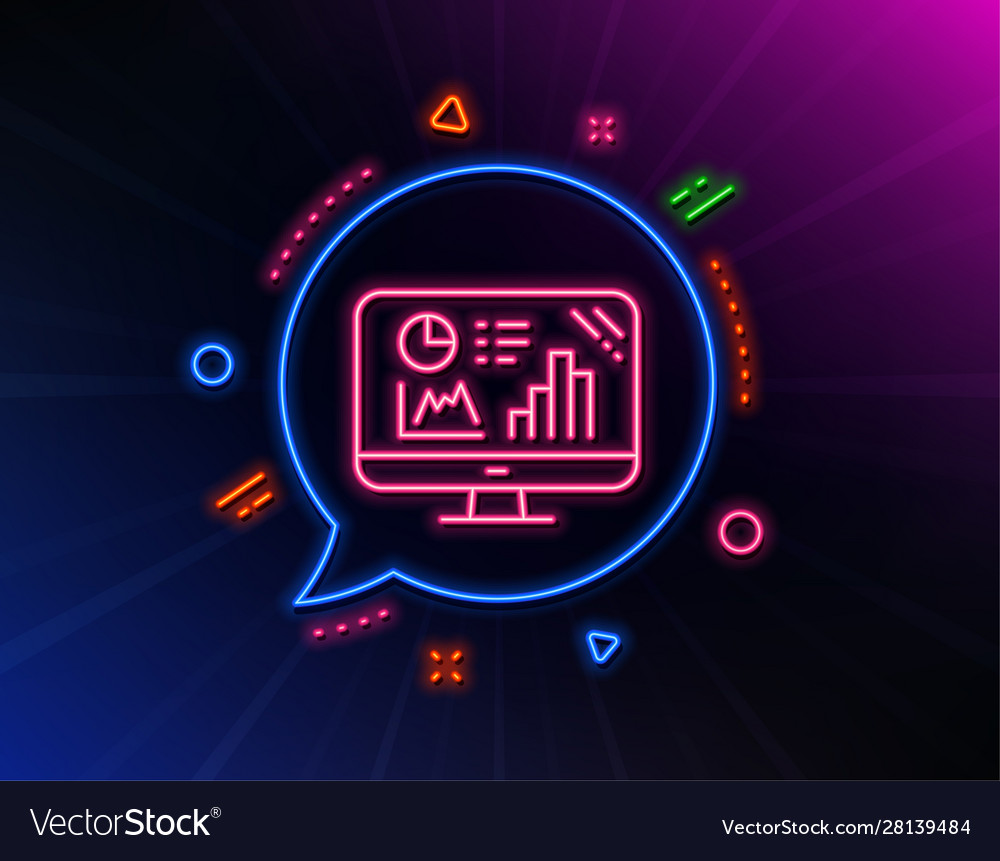 Analytics graph line icon column chart sign vector image Analytics graph line icon column chart sign
