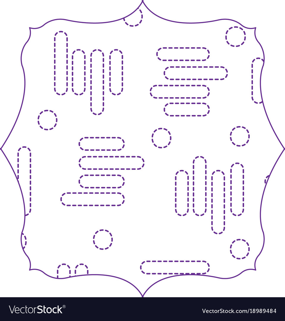 Dotted shape square with abstract geometric style