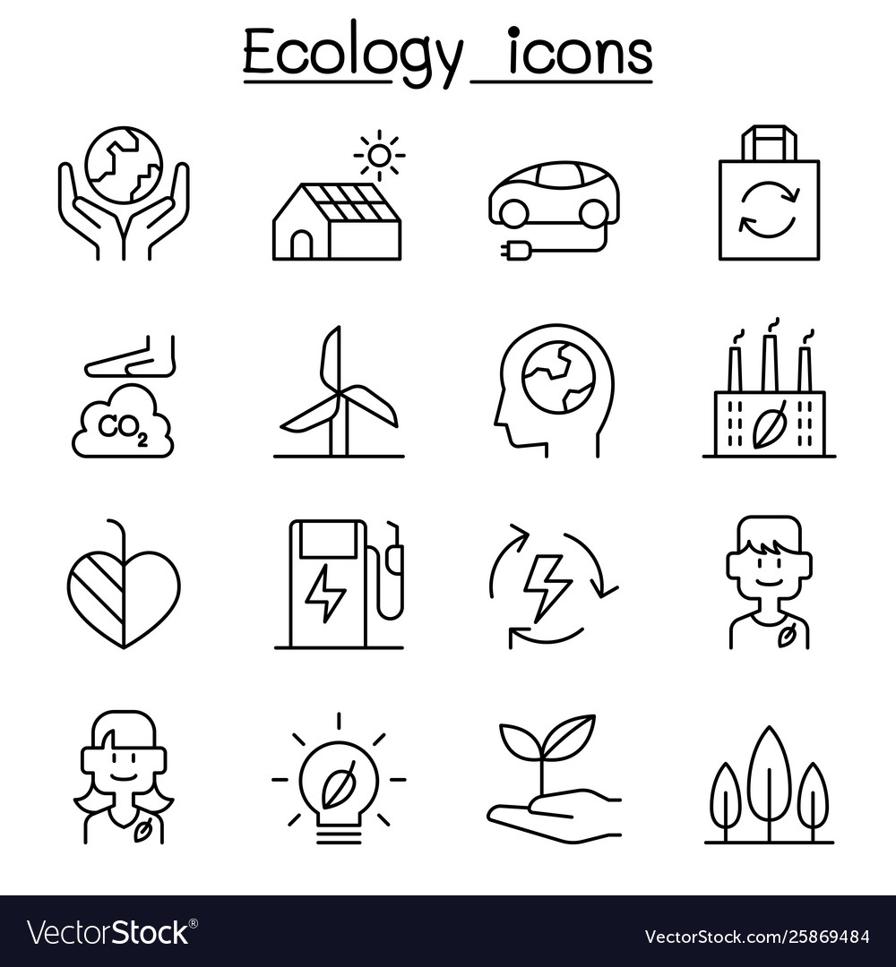 Ecology sustainable design conservation eco Vector Image