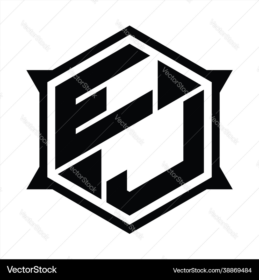 Ej logo monogram design template Royalty Free Vector Image
