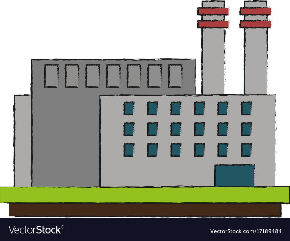 Industrial plant factory Royalty Free Vector Image