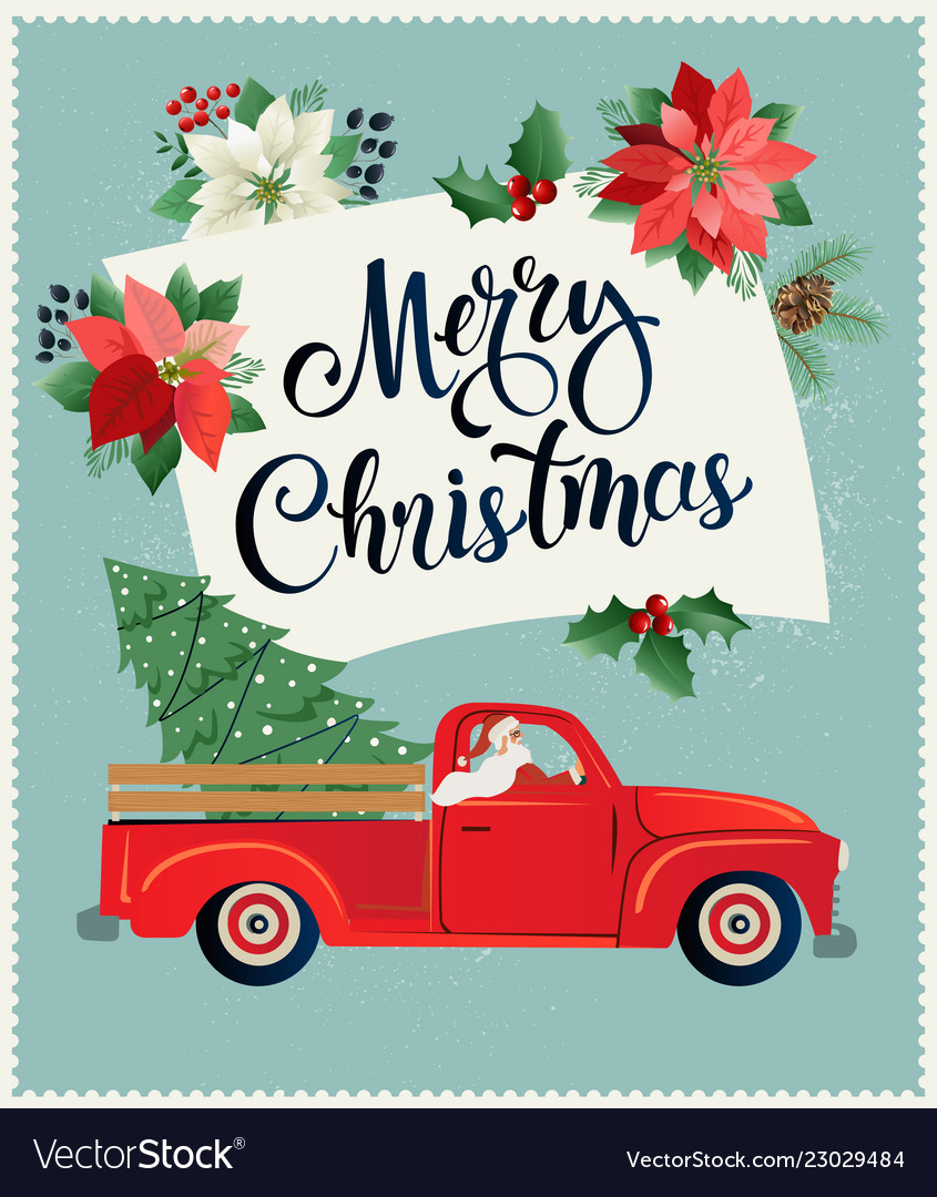 merry christmas and happy new year postcard or vector image happy new years postcard