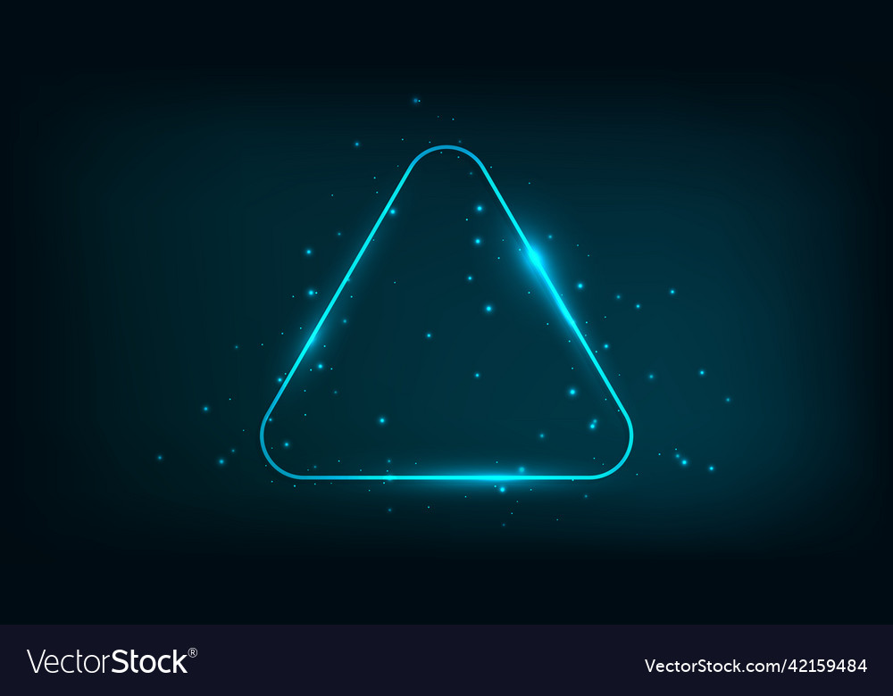 Neon frame with shining effects and sparkles vector image Neon frame with shining effects and sparkles