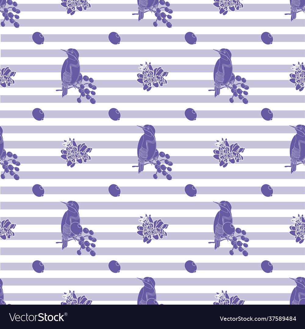 Seamless pattern with an image a bird