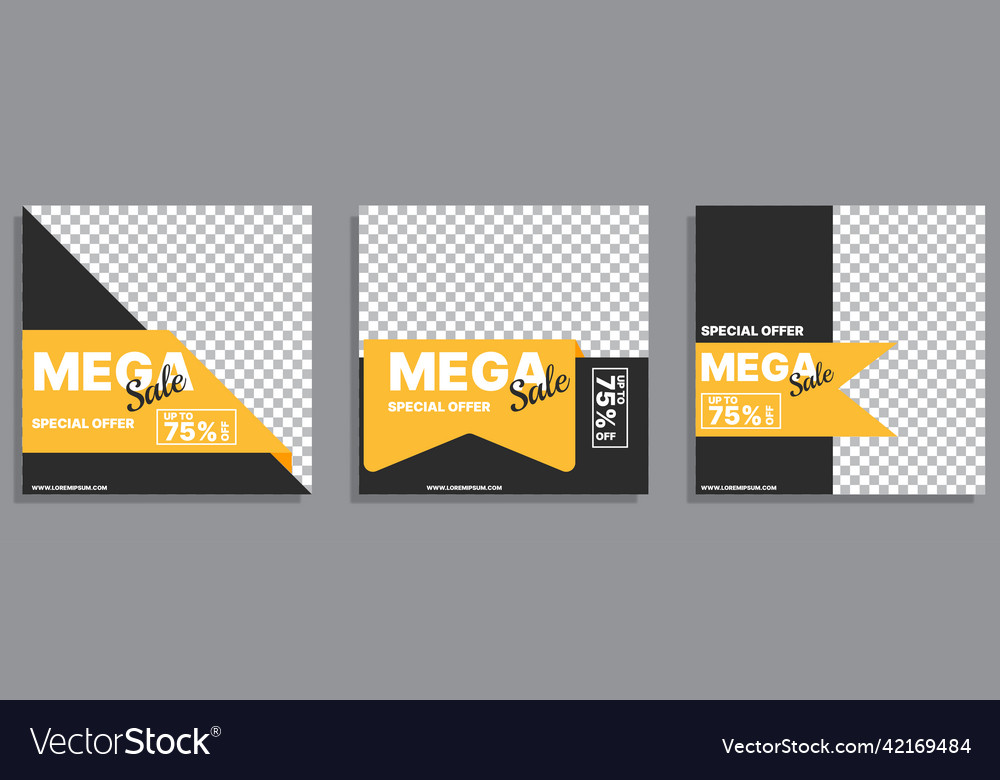 Set von Verkauf Banner Social Media Post Template vector image Set von Verkauf Banner Social Media Post Template