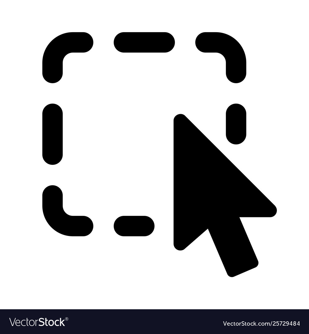 Square selection cursor drawing in design