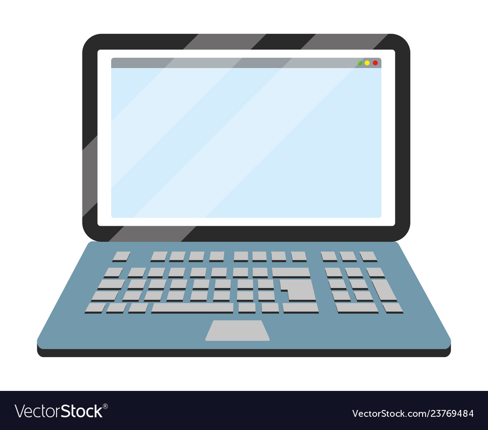 Technology laptop cartoon Royalty Free Vector Image