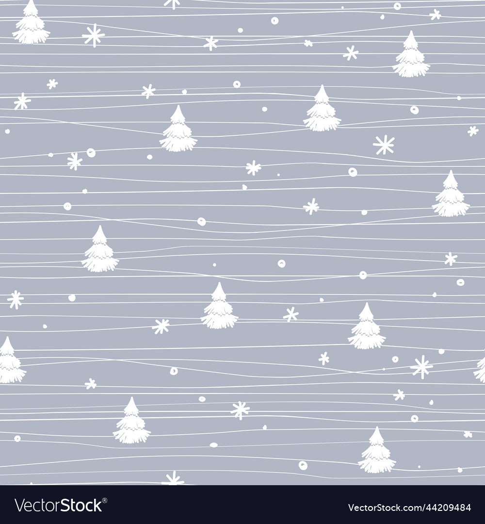Trees and lines abstract seamless pattern stylish vector image Trees and lines abstract seamless pattern stylish