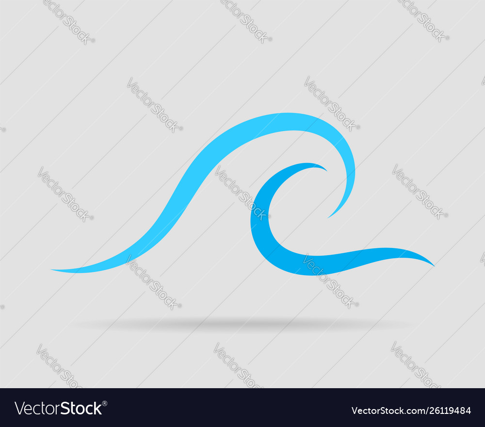 Waves design water wave icon wavy lines isolated Vector Image