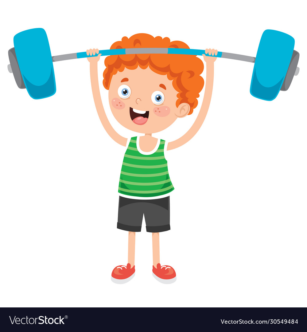 Weight lifting exercise Royalty Free Vector Image