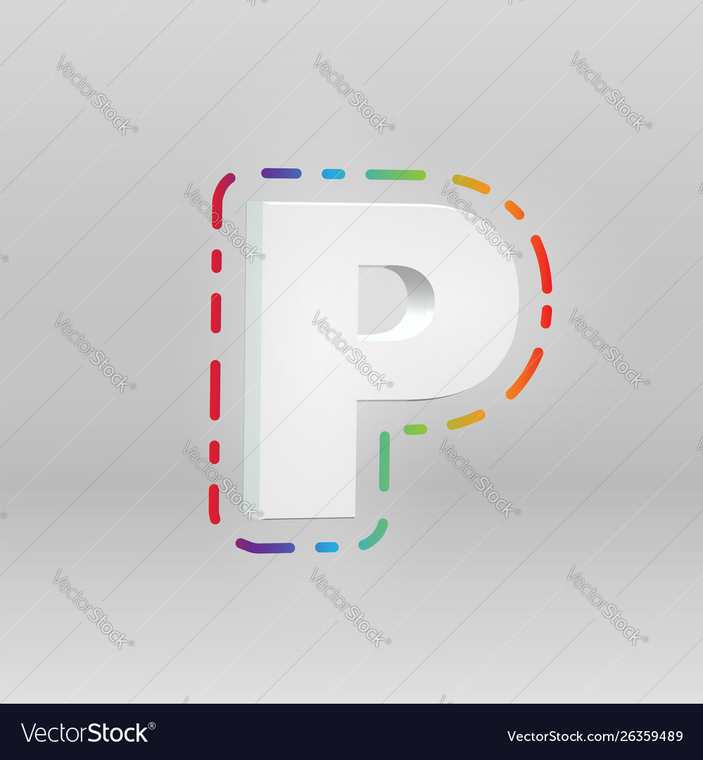 3d character from a fontset with colorful vector image 3d character from a fontset with colorful