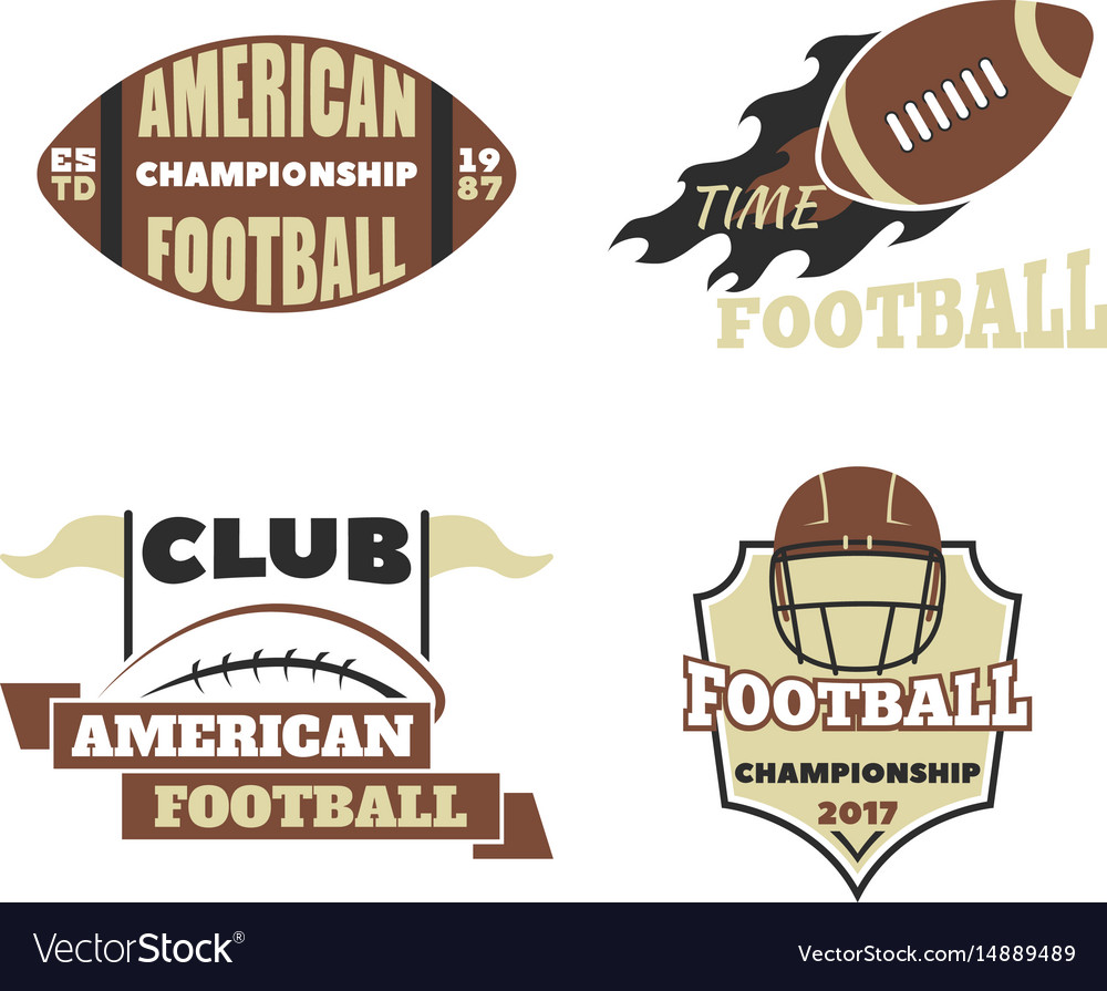 American football championship badge template Vector Image