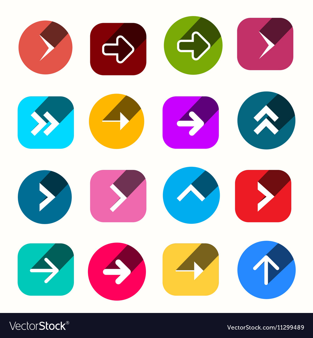 Arrows buttons - icons set