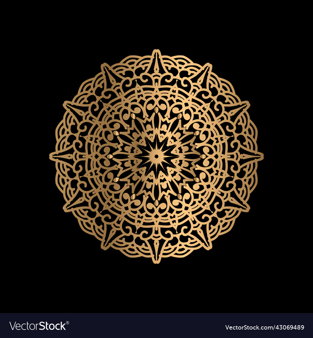 Art of circular pattern in mandala shape vector image Art of circular pattern in mandala shape