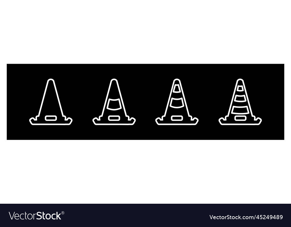 Cone icon in different style