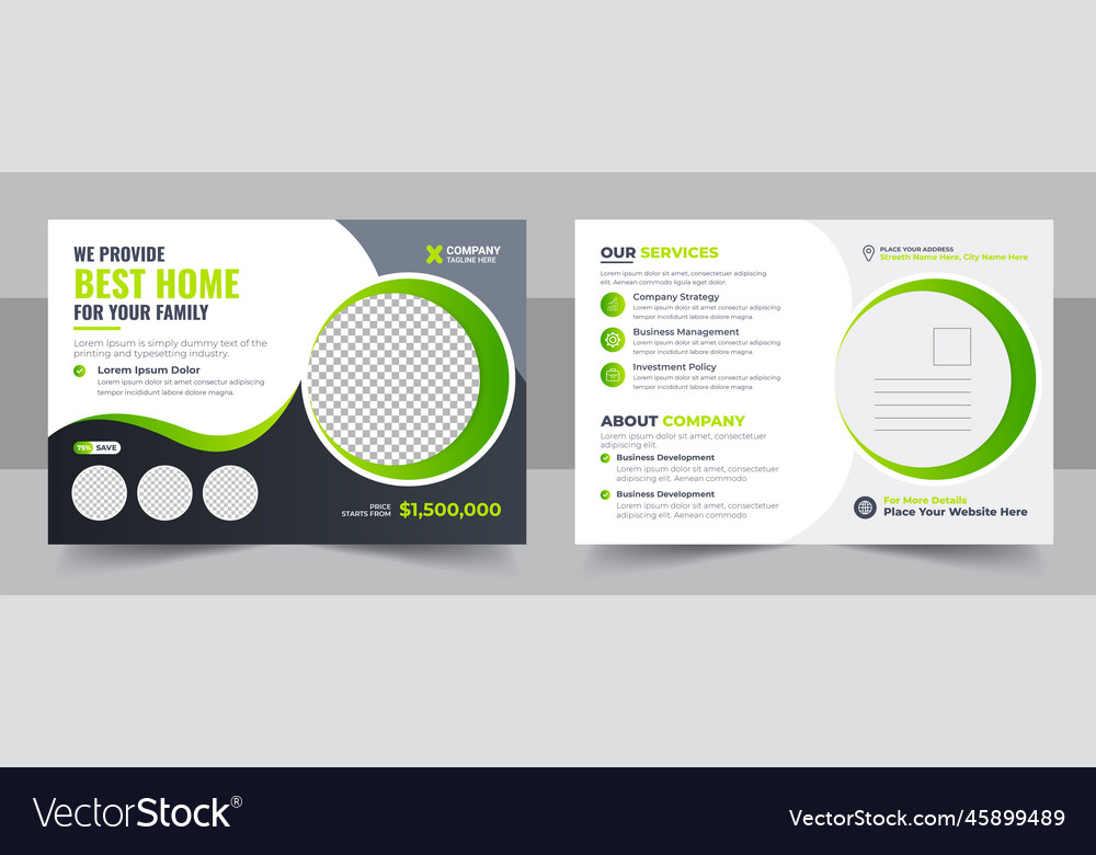 Corporate Real Estate Postcard Vorlage