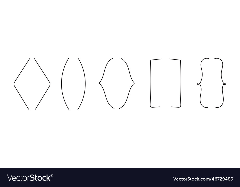 Curly text bracket symbolelegant parenthesis vector image Curly text bracket symbolelegant parenthesis