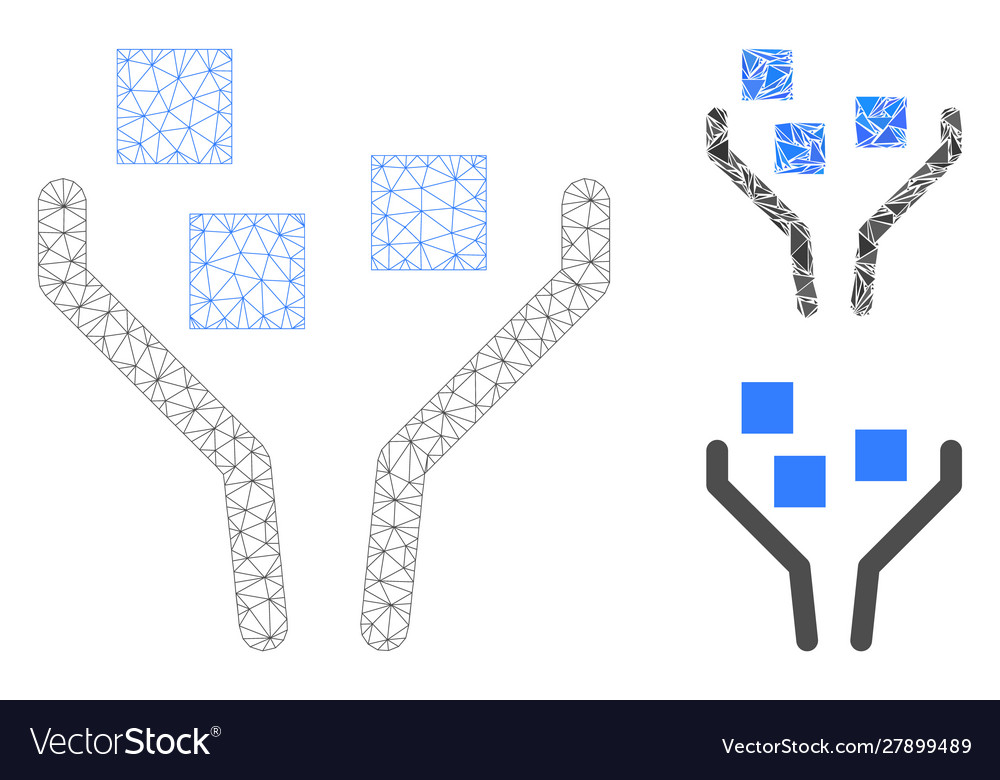 Data filtering mesh network model Vector Image Data filtering mesh network model