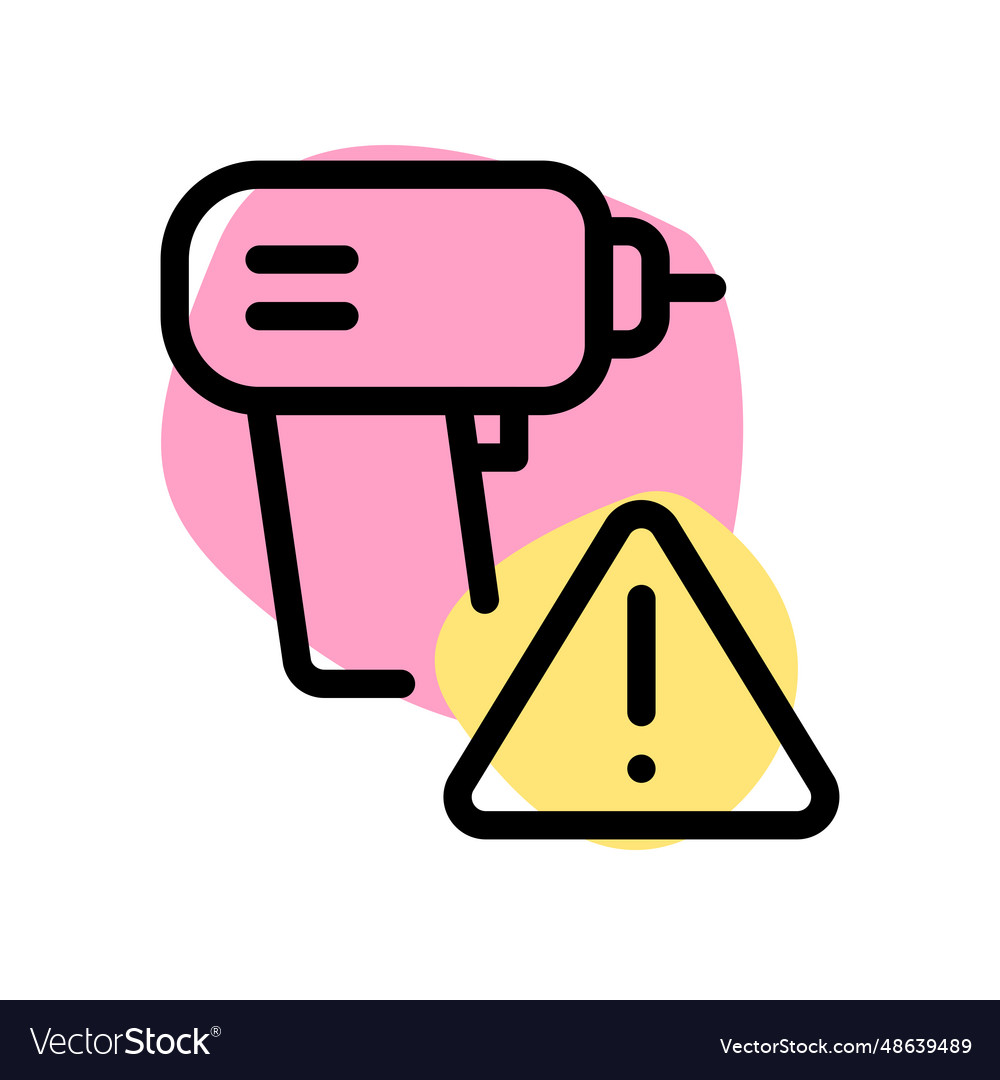 Drill equipped with warning signal indication