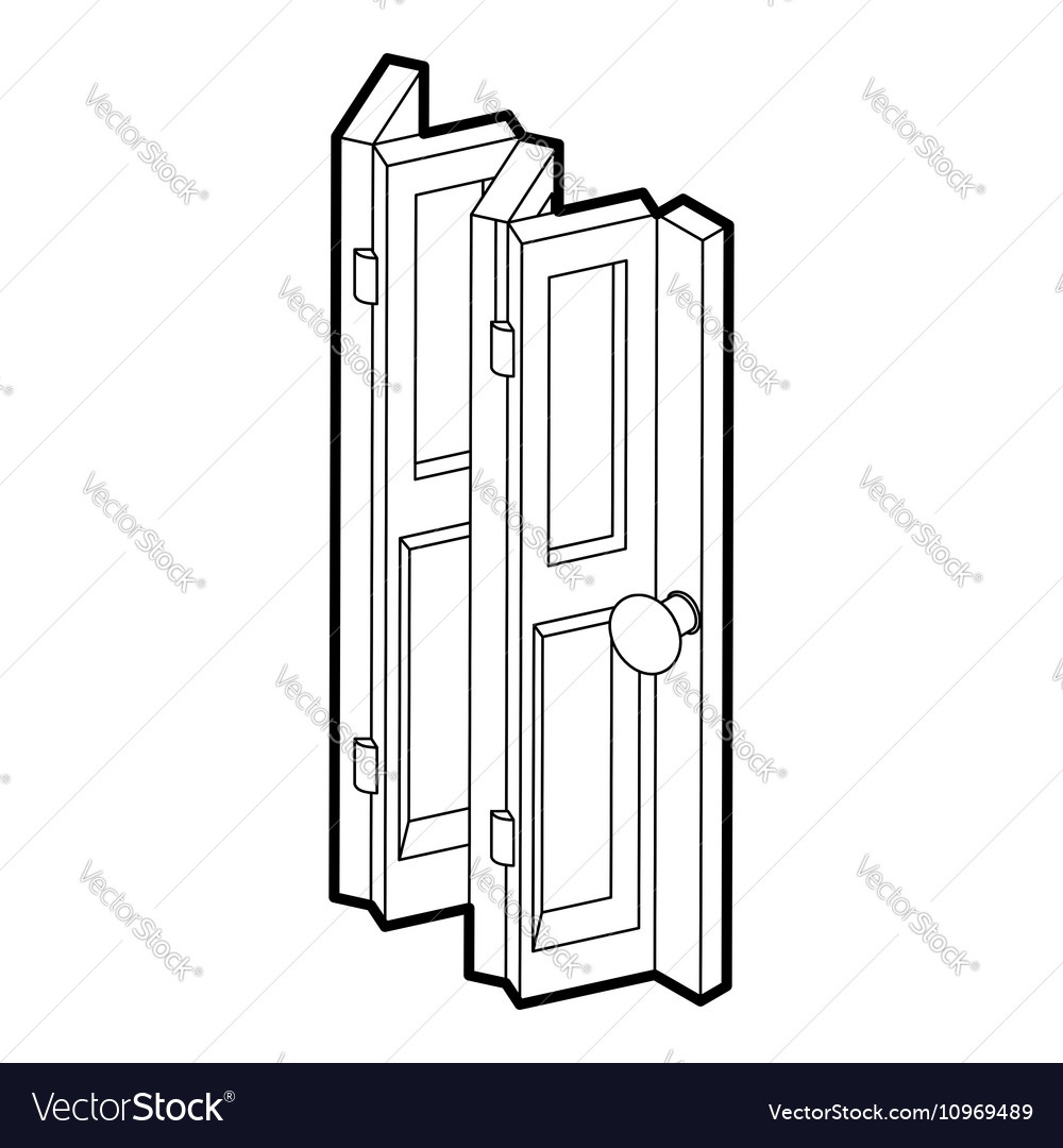 Open Door Clip Art Black And White