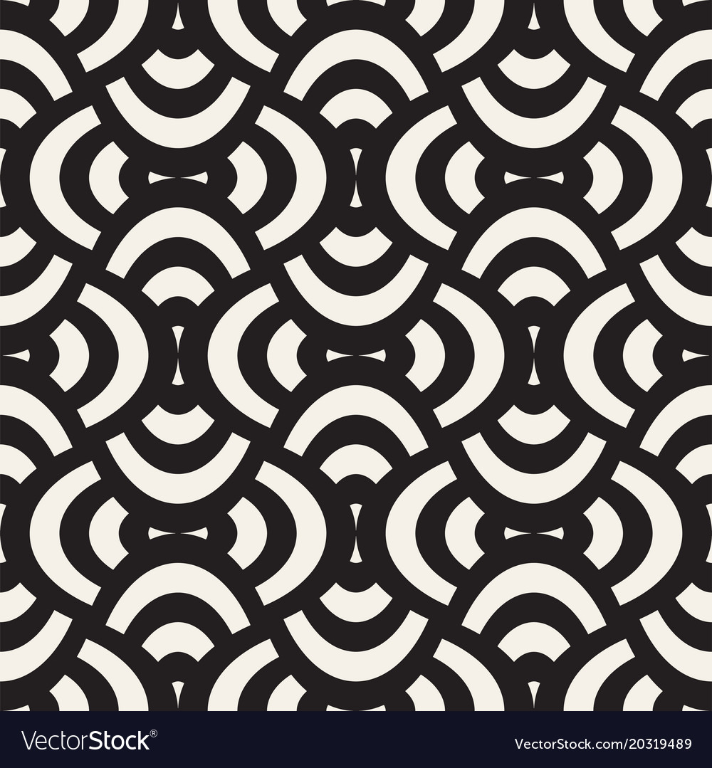 Geometric seamless pattern with curved