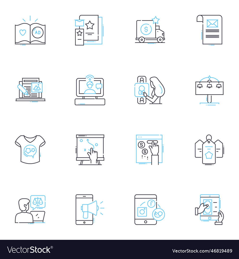 Idea nurseries linear icons set incubator vector image Idea nurseries linear icons set incubator