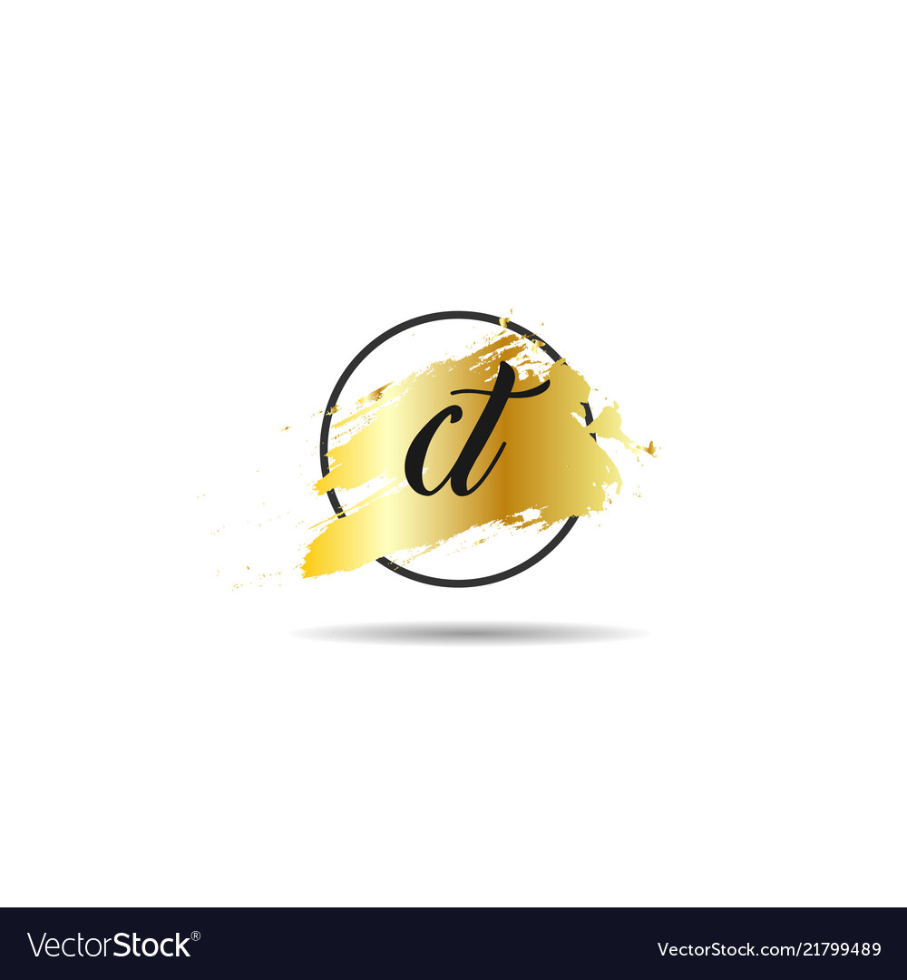 Initial letter ct logo template design