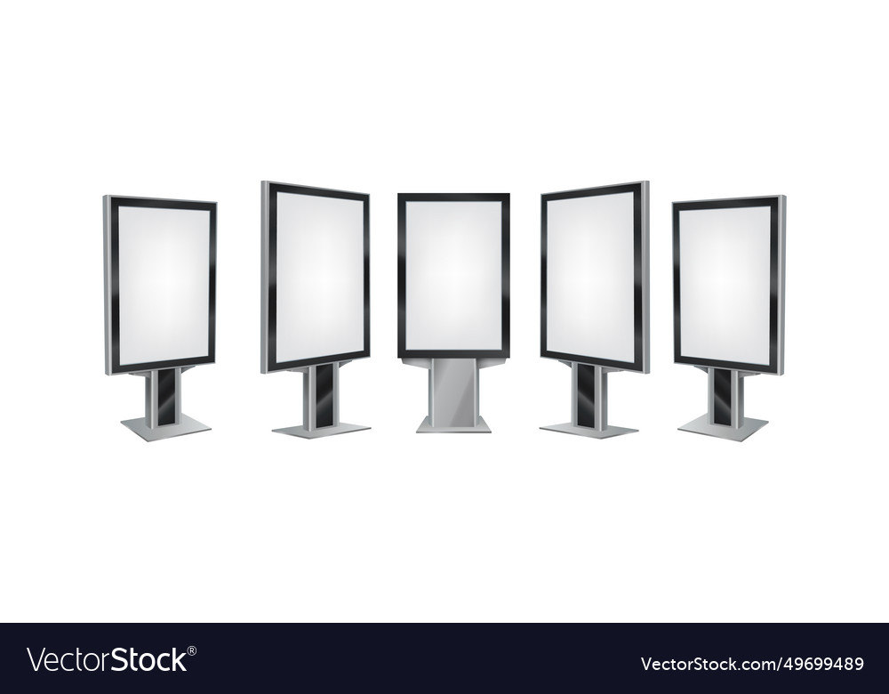 Lightbox different perspectives set vector image Lightbox different perspectives set