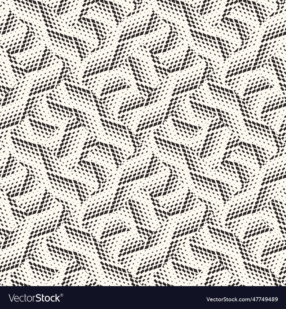 Monochrome halftone effect textured checked patter