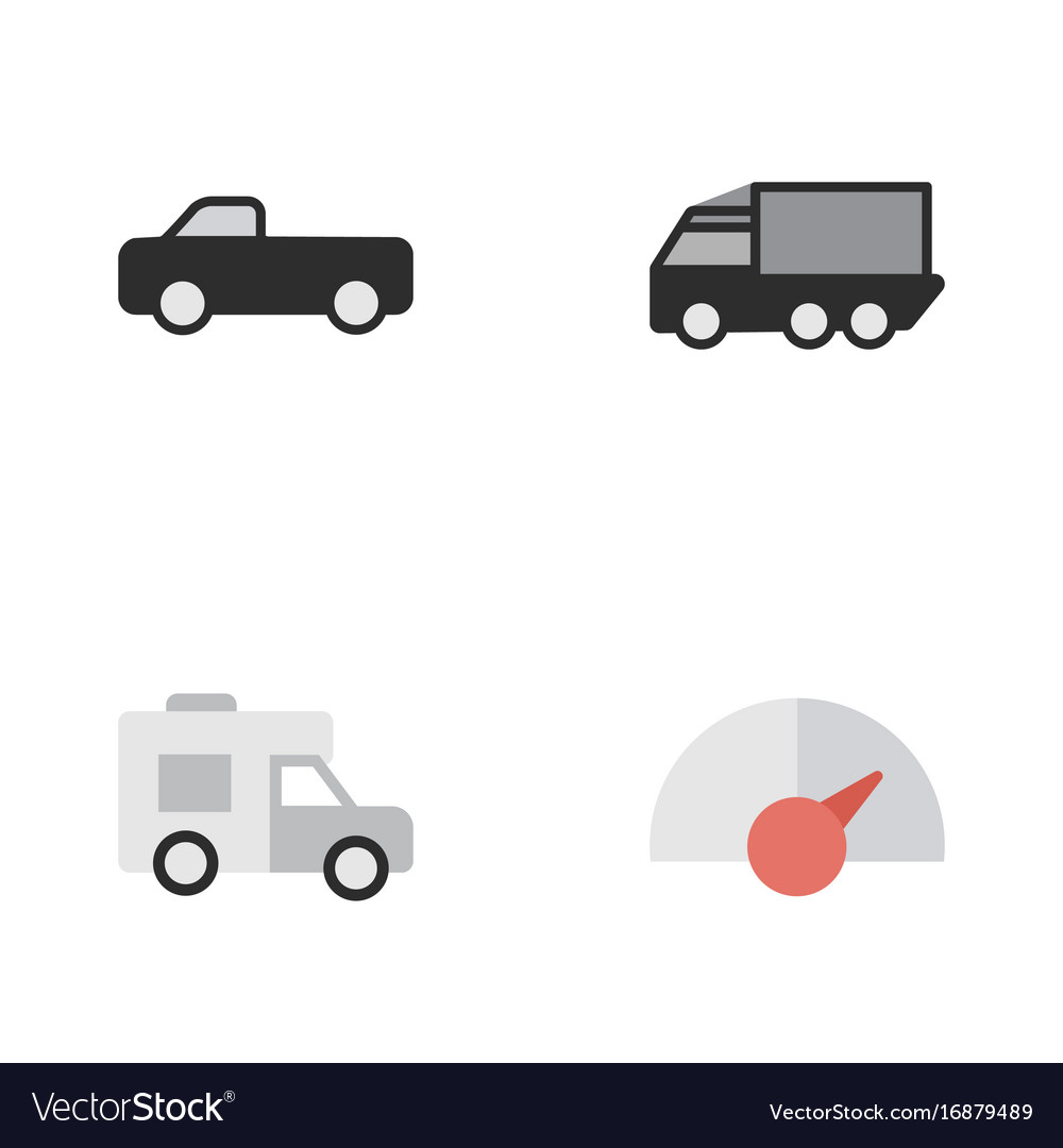 Set of simple traffic icons