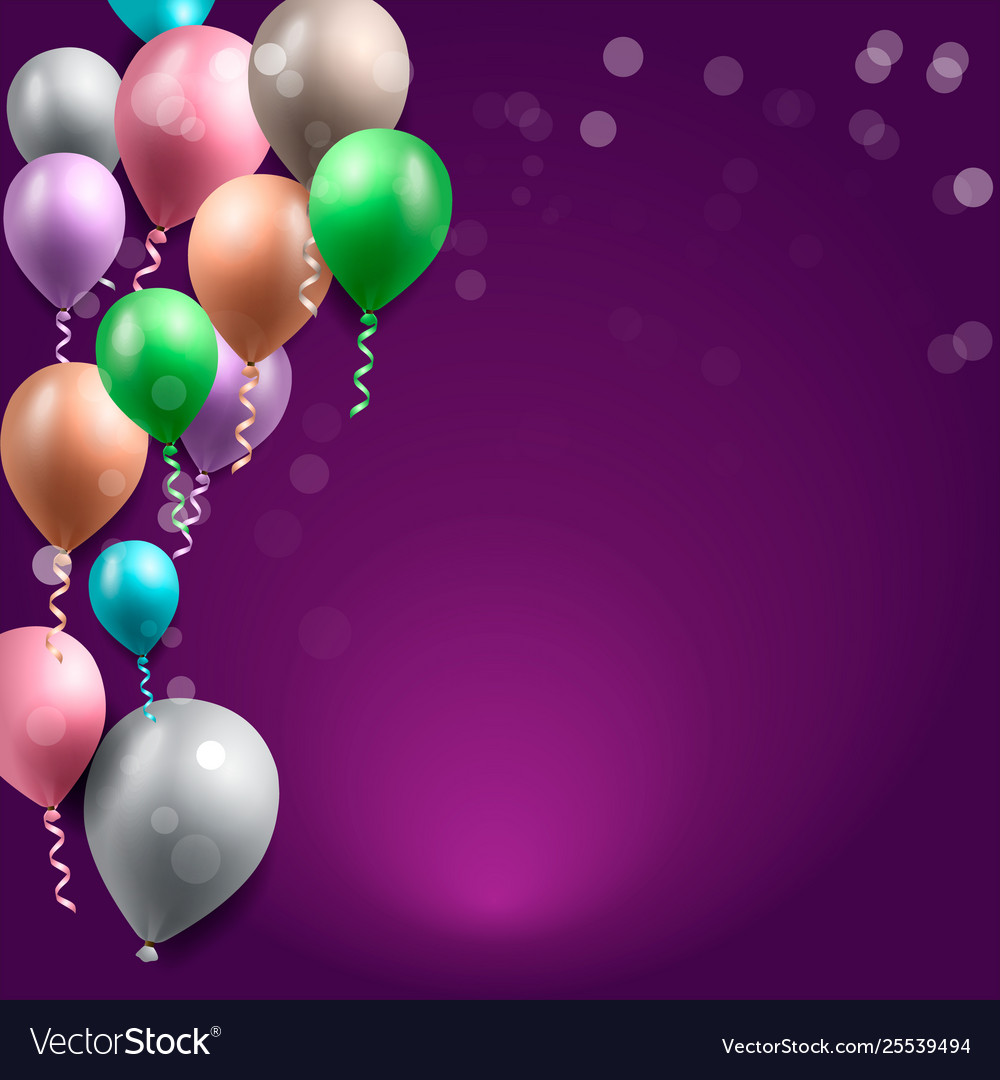 Birthday Celebration Background Birthday Balloon Vector Image