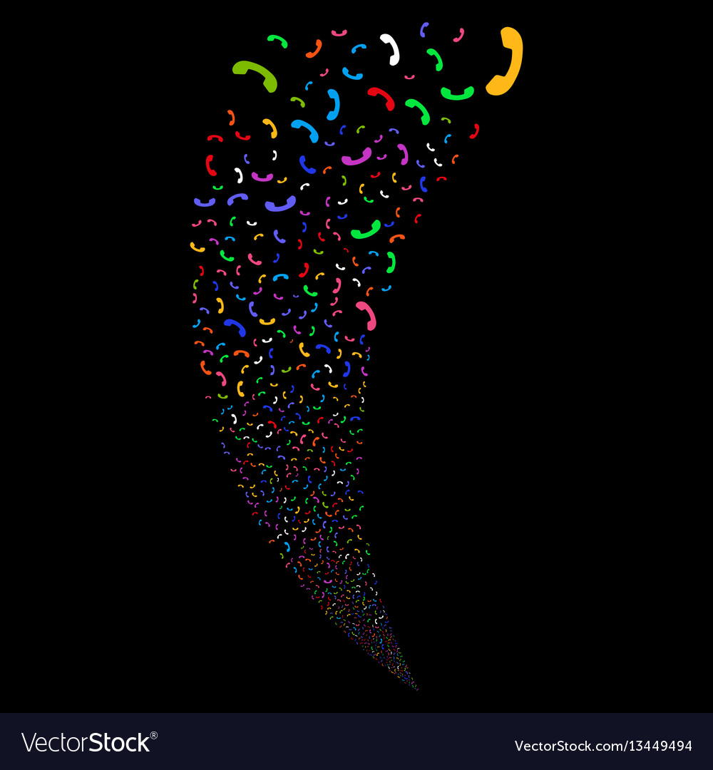 Call random stream vector image Call random stream