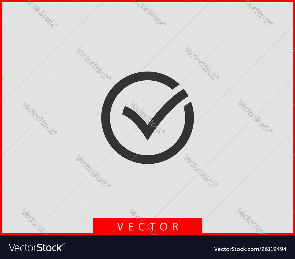 Check mark icon symbol design element