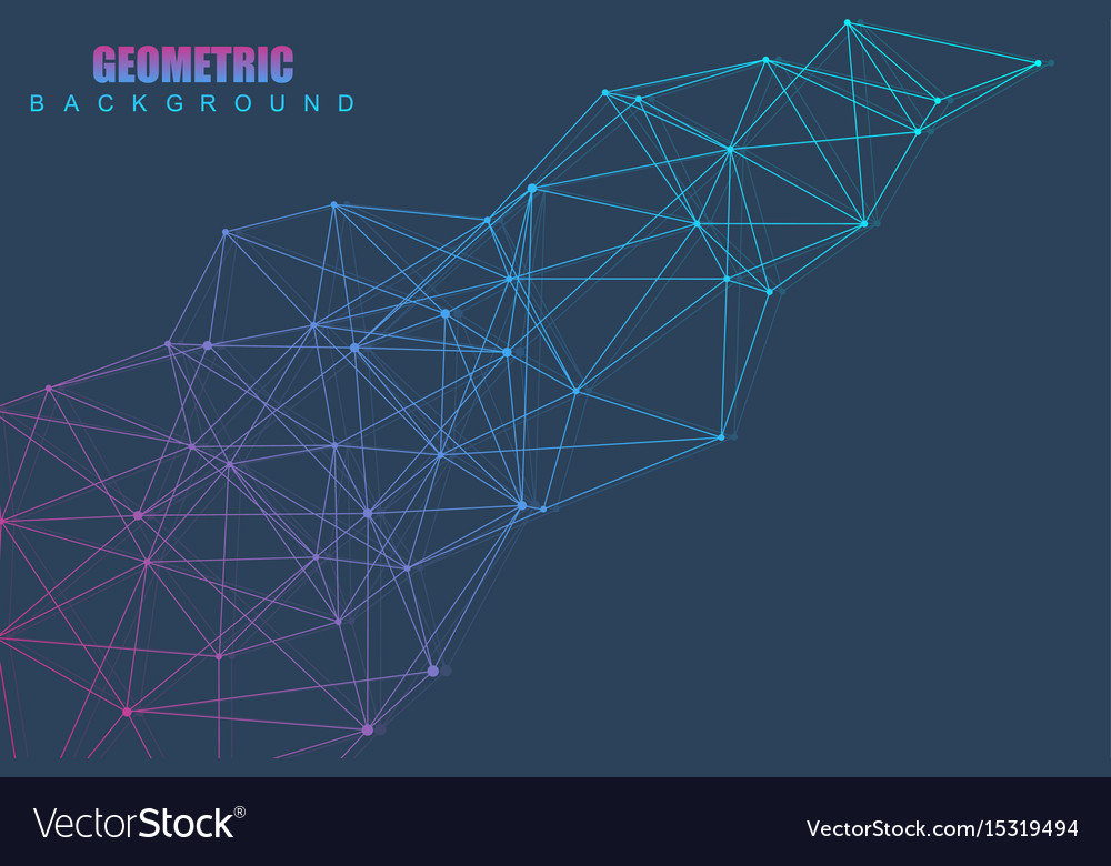 Geometric abstract background with connected line