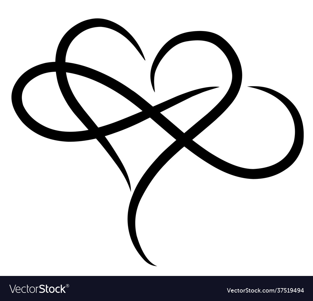 Infinity love design with heart Royalty Free Vector Image