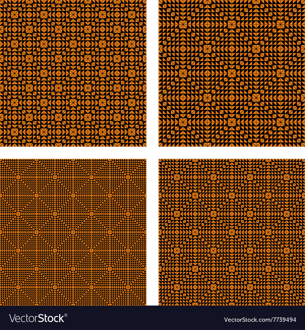 Orange triangle pattern set