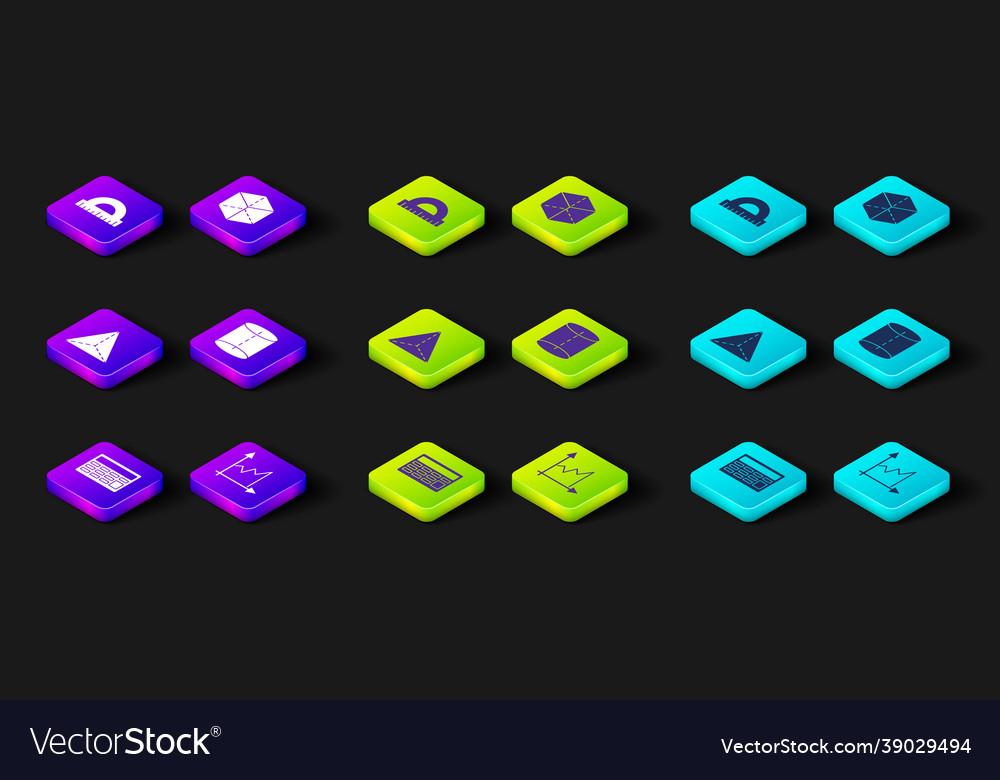 Set calculator graph schedule chart diagram Vector Image Set calculator graph schedule chart diagram