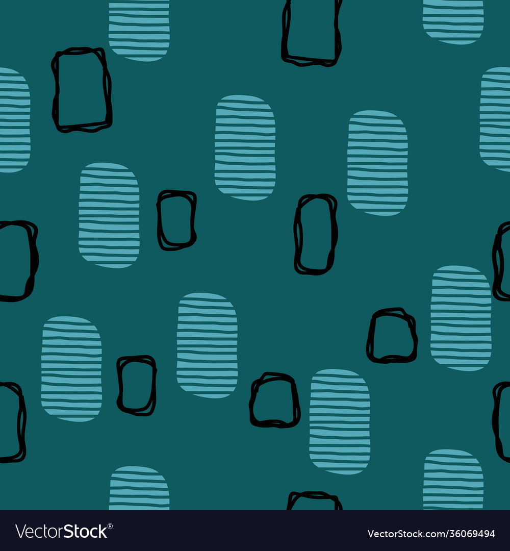 Simple stripe doodle repeat pattern design vector image Simple stripe doodle repeat pattern design