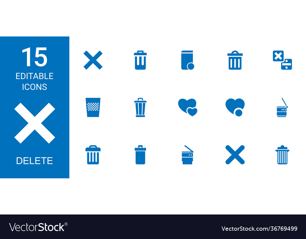 15 delete icons