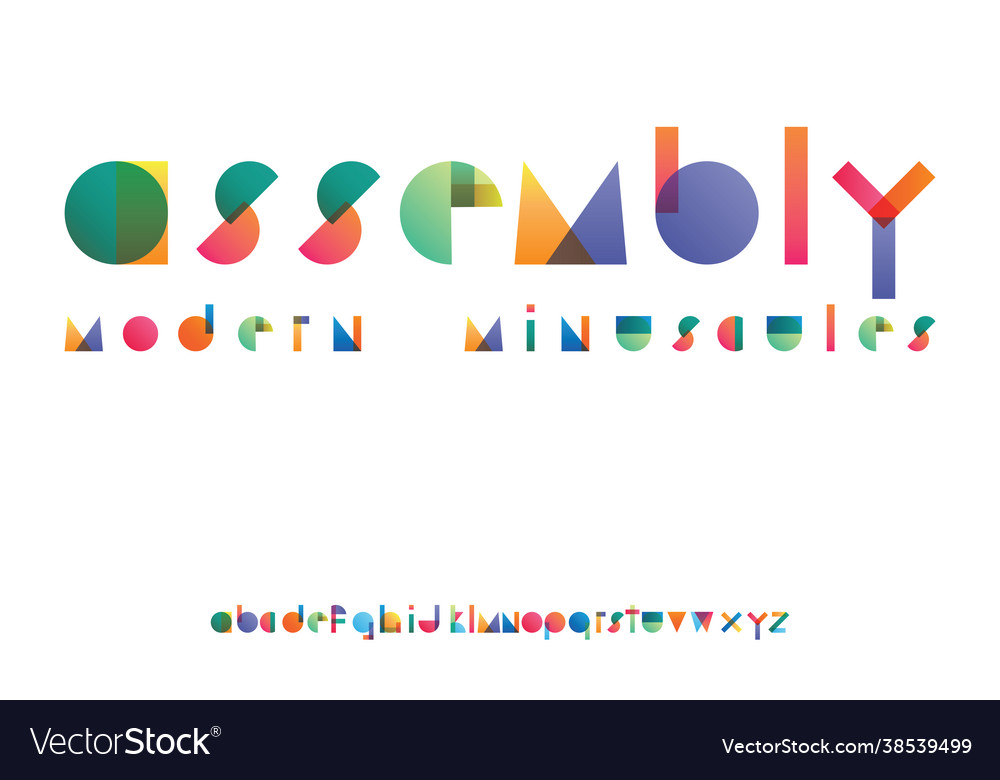 Assembly colorful gradient overlapping